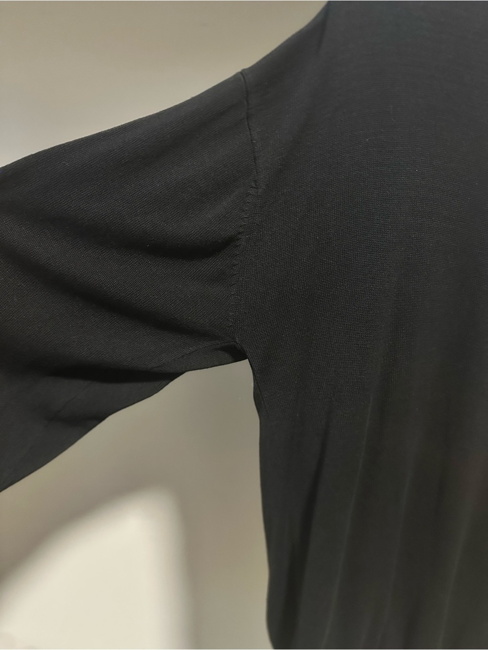 Men's L Baracuta Black Mock Neck Sweater - Classic Lightweight Knit Silk Blend - Picture 8 of 13